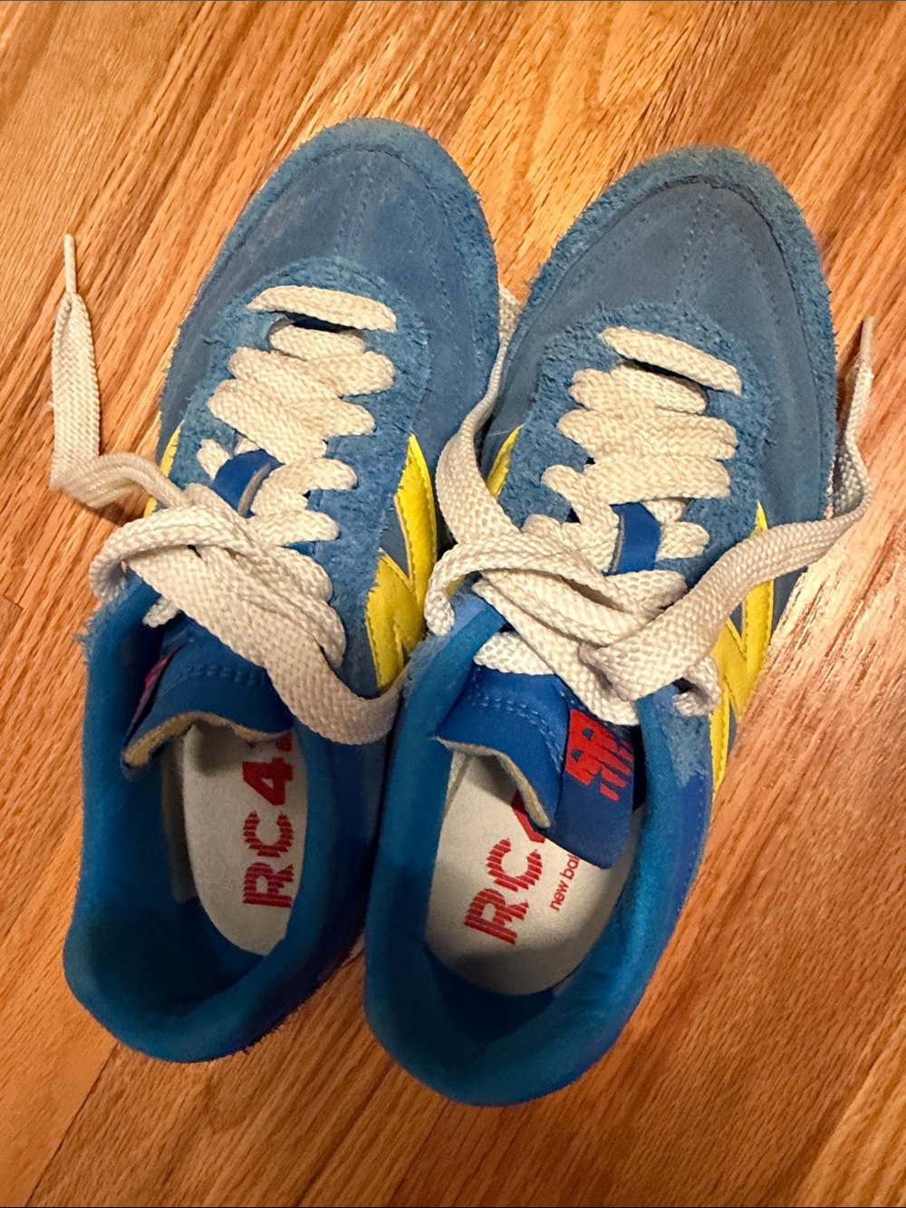 New Balance Blue and Yellow Kids Sneakers